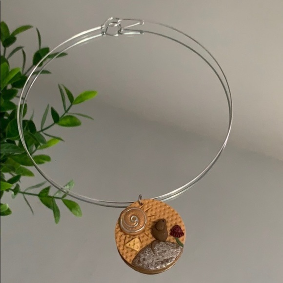 Artisan✨Necklace omega aluminum with polymerclay - Picture 5 of 5